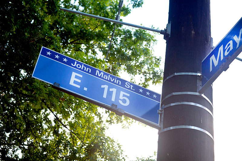 Malvin Street Sign